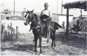 El pare amb el Nano al Clos (família Masana).