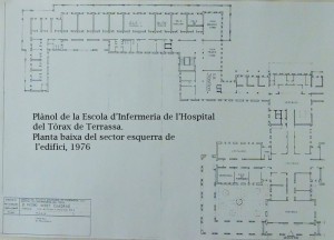 Plànol de l'Escola infermeres Tòrax de Terrassa.